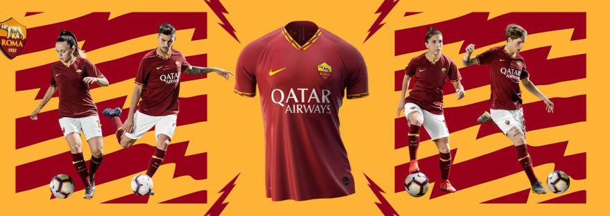 AS Roma Red Soccer Jerseys Banner